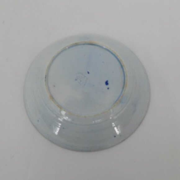 Adams Blue Flow Transferware Bowl Antique Staffordshire Ironstone Pottery 5.75" - Picture 7 of 8